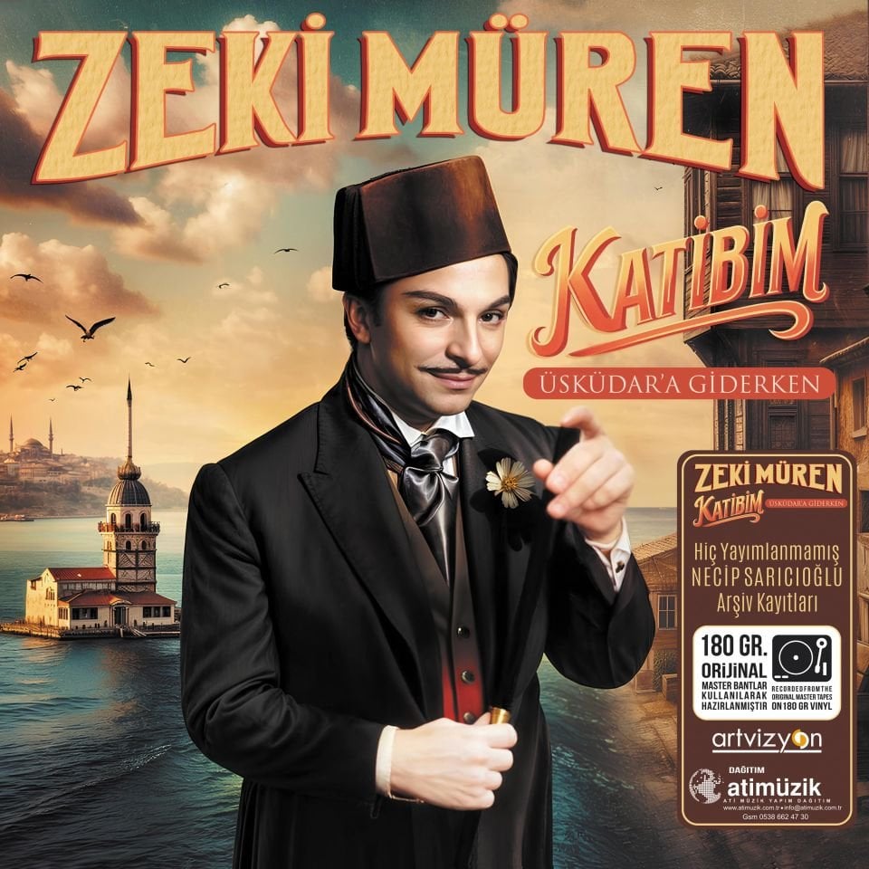 ZEKİ MÜREN - KATİBİM / ÜSKÜDARA GİDERKEN (2025) - LP 2025 BASIM SIFIR PLAK