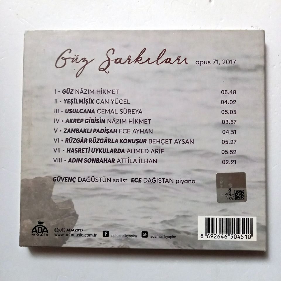 FAZIL SAY, GÜVENÇ DAĞÜSTÜN, ECE DAĞISTAN – GÜZ ŞARKILARI (2017) - CD 2.EL