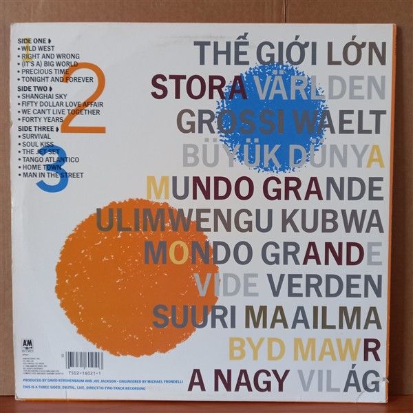 JOE JACKSON – BIG WORLD (1986) - 2LP 2.EL PLAK