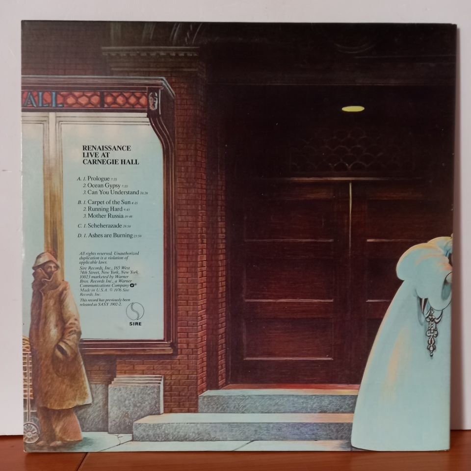 RENAISSANCE – LIVE AT CARNEGIE HALL (1976) - 2LP 2.EL PLAK