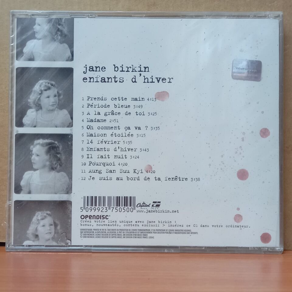 JANE BIRKIN - ENFANTS D'HIVER (2008) - CD SIFIR