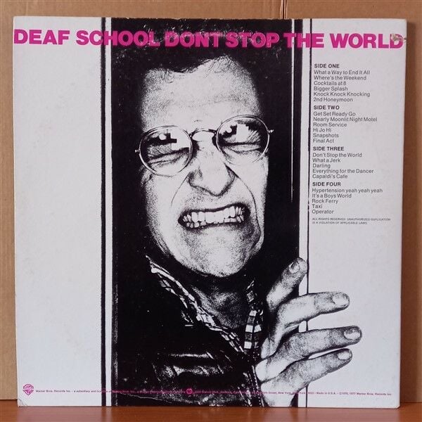 DEAF SCHOOL – 2ND HONEYMOON / DON'T STOP THE WORLD (1977) - 2LP 2.EL PLAK
