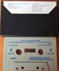 ELVIS PRESLEY - SEPARATE WAYS CASSETTE MADE IN UK ''USED''