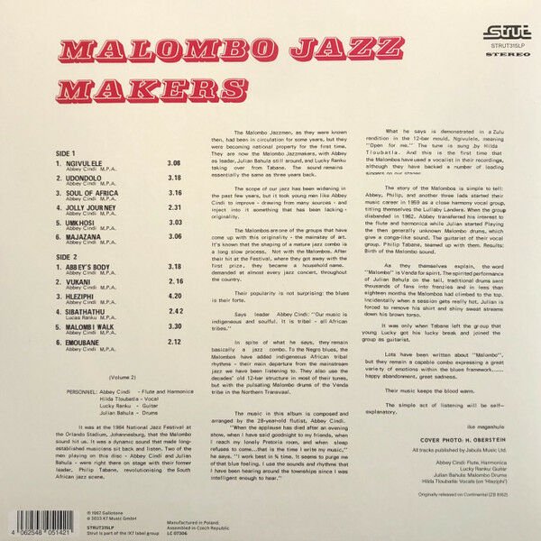MALOMBO JAZZ MAKERS - VOL 2 (1972) - LP AFRO BEAT AFRO JAZZ 2023 EDITION SIFIR PLAK