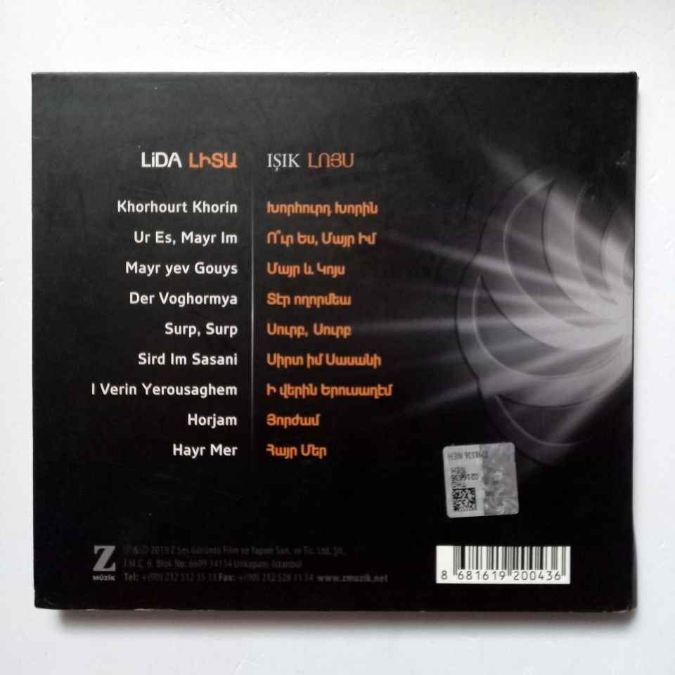 LİDA - IŞIK / RUHANİ EZGİLER VE İLAHİLER (2019) - CD 2.EL