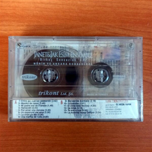 JANET & JAK ESİM ENSEMBLE - BİRKAÇ SONSUZLUK ANI (1996) - KASET TRIKONT SIFIR