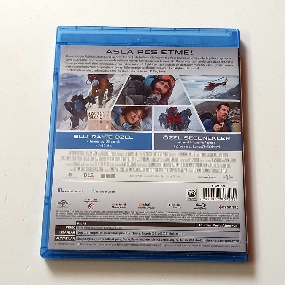 EVEREST - JASON CLARKE, JOSH BROLIN, KEIRA KNIGHTLEY, YÖN.: BALTASAR KORMAKUR - BLU-RAY 2. EL