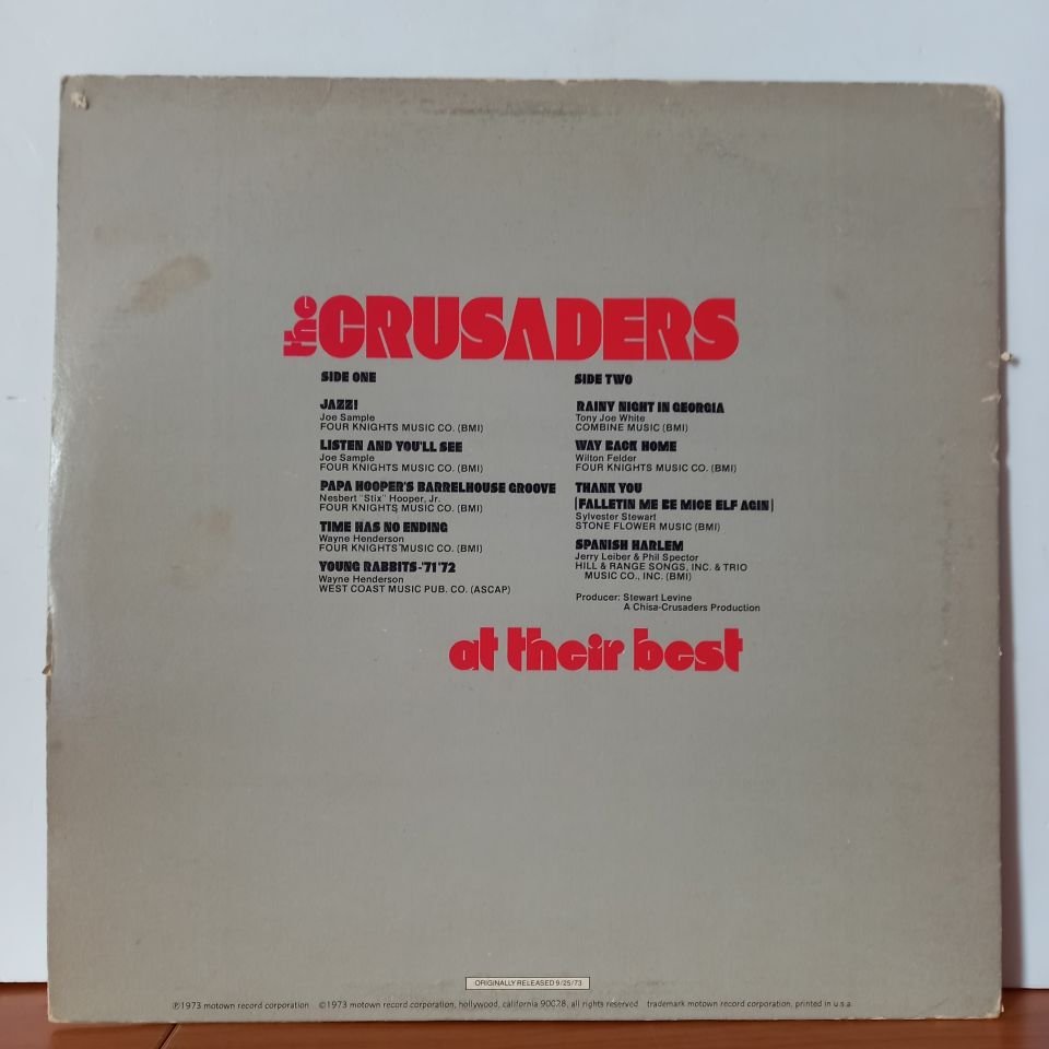 THE CRUSADERS – AT THEIR BEST (1973) - LP 2.EL PLAK