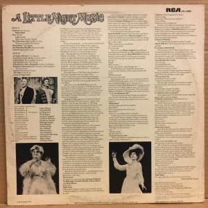 LITTLE NIGHT MUSIC (ORIGINAL LONDON CAST MUSICAL) - JEAN SIMMONS JOSS ACKLAND STEPHEN SONDHEIM (1975) - LP 2.EL PLAK