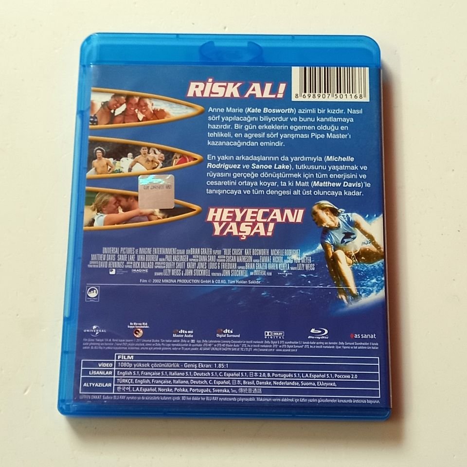 BÜYÜK DALGA - BLUE CRUSH - KATE BOSWORTH, MICHELLE RODRIGUEZ, YÖN.: JOHN STOCKWELL - BLU-RAY 2. EL