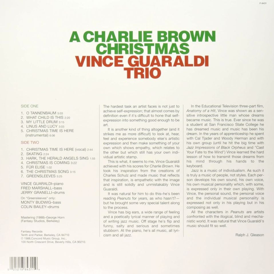 VINCE GUARALDI TRIO - A CHARLIE BROWN TRIO (1965) - LP REISSUE SIFIR PLAK