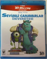 SEVİMLİ CANAVARLAR ÜNİVERSİTESİ - MONSTERS UNIVERSITY - DISNEY PIXAR ANİMASYON - 3D+BLU-RAY 2.EL