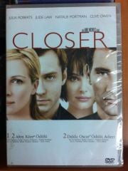 CLOSER - DAHA YAKLAŞ - JULIA ROBERTS - JUDE LAW - NATALIE PORTMAN - CLIVE OWEN - MIKE NICHOLS - DVD 2.EL