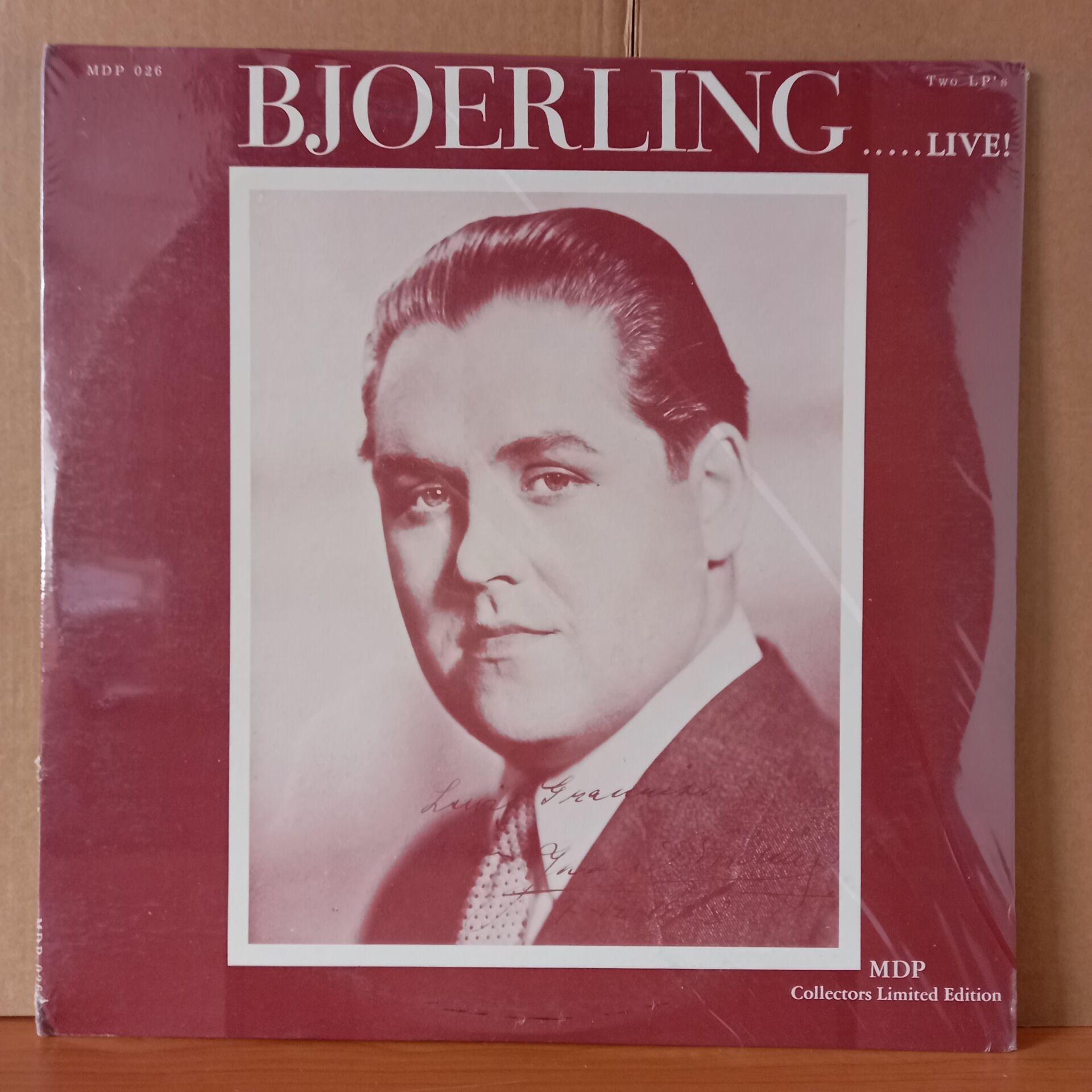 BJOERLING - LIVE / VERDI, PUCCINI, BIZET, GOUNOD, TOSTI, ALTHEN, RANGSTRON - 2LP DÖNEM BASKISI SIFIR PLAK