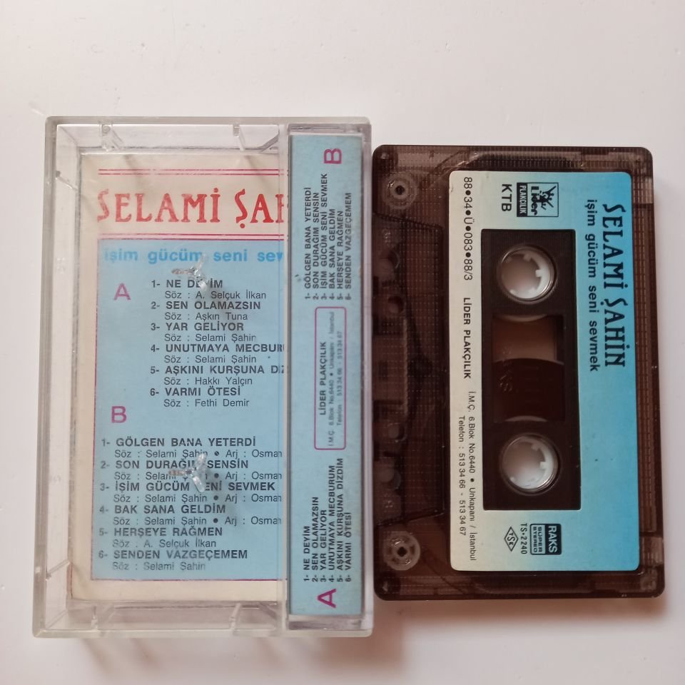 SELAMİ ŞAHİN - İŞİM GÜCÜM SENİ SEVMEK (1988) - KASET 2.EL