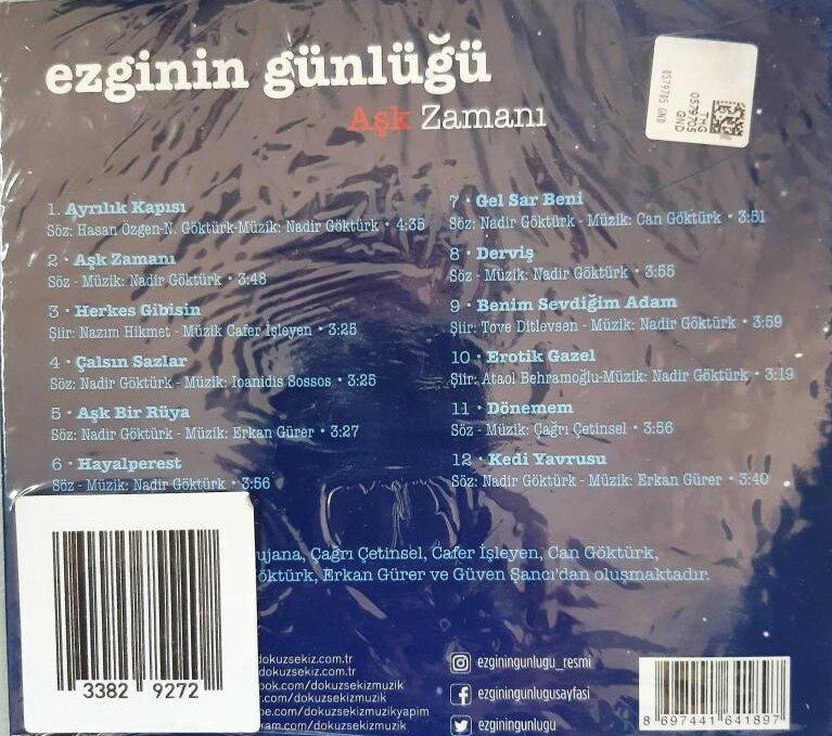 EZGİNİN GÜNLÜĞÜ - AŞK ZAMANI (2018) - CD DIGIPAK SIFIR