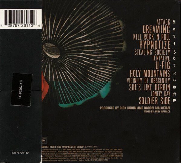 SYSTEM OF A DOWN - HYPNOTIZE (2005) - CD DIGIPACK SIFIR