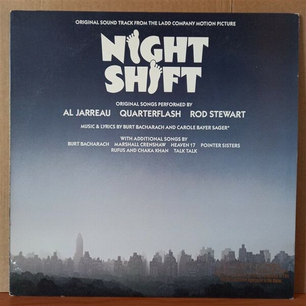 NIGHT SHIFT - ORIGINAL SOUND TRACK FROM THE LADD COMPANY MOTION PICTURE / AL JARREAU, QUARTERFLASH, ROD STEWART, TALK TALK, POINTER SISTERS (1982) - LP 2.EL PLAK