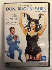 IERI, OGGI, DOMANI - DÜN BUGÜN YARIN - VITTORIO DE SICA - SOPHIA LOREN - DVD 2.EL