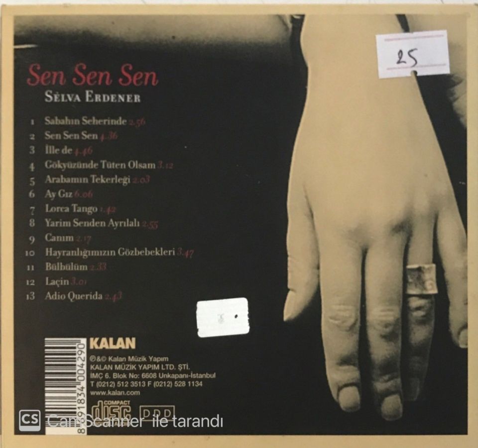 SELVA ERDENER - SEN SEN SEN (2000) CD SIFIR