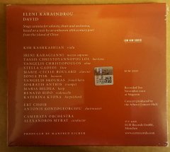 ELENI KARAINDROU DAVID CD 2016 ECM NEW SERIES SIFIR
