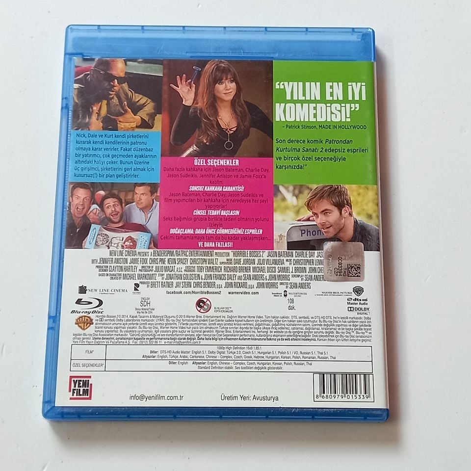 HORRIBLE BOSSES 2 - PATRONDAN KURTULMA SANATI 2 - JASON BATEMAN, CHARLIE DAY, JASON SUDEIKIS, YÖN.: SEAN ANDERS - BLU-RAY 2. EL