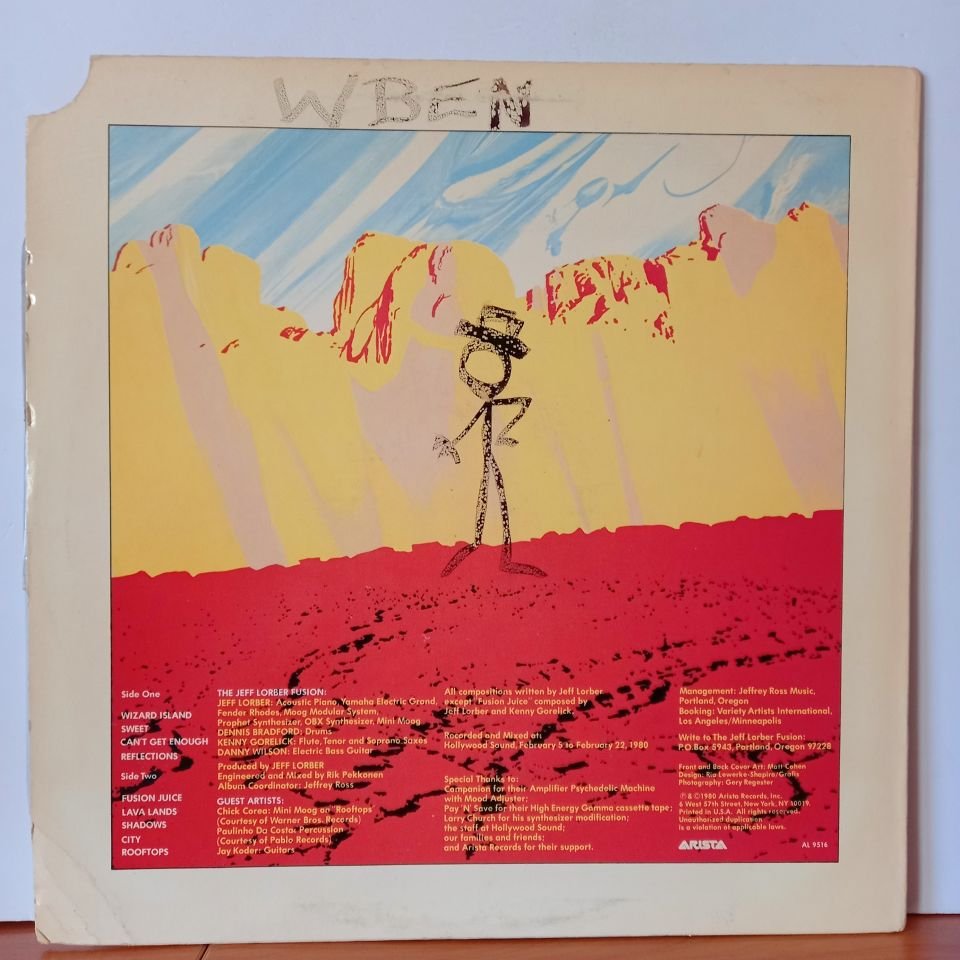 THE JEFF LORBER FUSION – WIZARD ISLAND (1980) - LP 2.EL PLAK