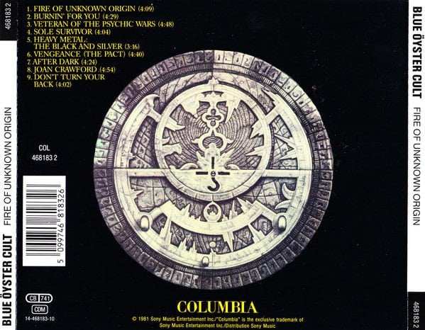 BLUE OYSTER CULT - FIRE OF UNKNOWN ORIGIN (1981) - CD REISSUE / JEWEL CASE AMBALAJINDA SIFIR