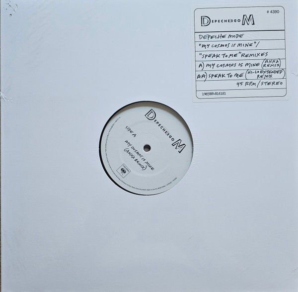DEPECHE MODE - MY COSMOS IS MINE/SPEAK TO ME REMIXES (2024) - 12'' 45RPM LIMITED EDITION NUMBERED SIFIR PLAK