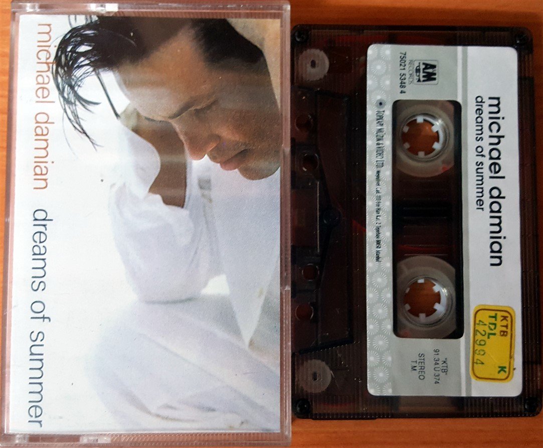 MICHAEL DAMIAN - DREAMS OF SUMMER (1991) TOPKAPI CASSETTE MADE IN TURKEY ''USED'' PAPER LABEL