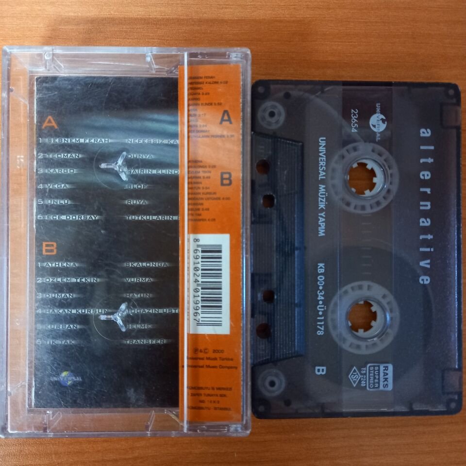 ALTERNATIVE / GENÇ TV / ATHENA, DUMAN, ECE DORSAY, HAKAN KURŞUN, KARGO, KURBAN, ÖZLEM TEKİN (2000) - KASET 2.EL