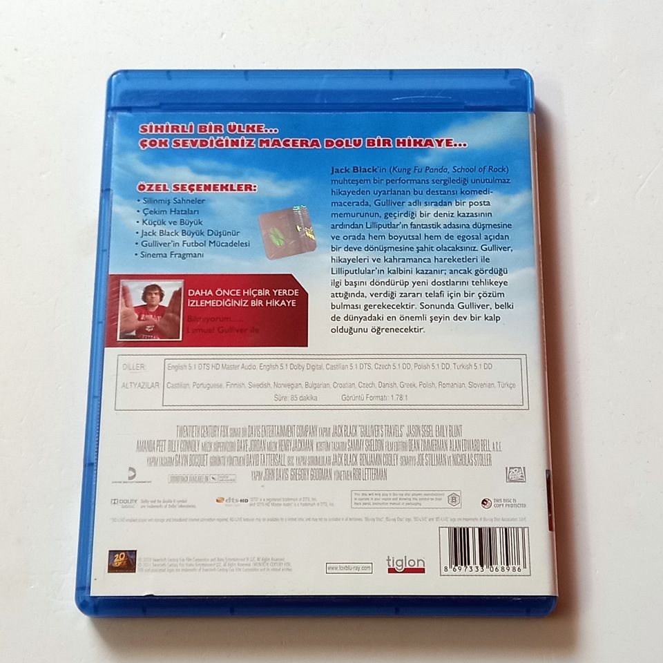 GULLIVER\'S TRAVELS - GULLIVER\'İN GEZİLERİ - JACK BLACK, EMILY BLUNT, YÖN.: ROB LETTERMAN - BLU-RAY 2. EL