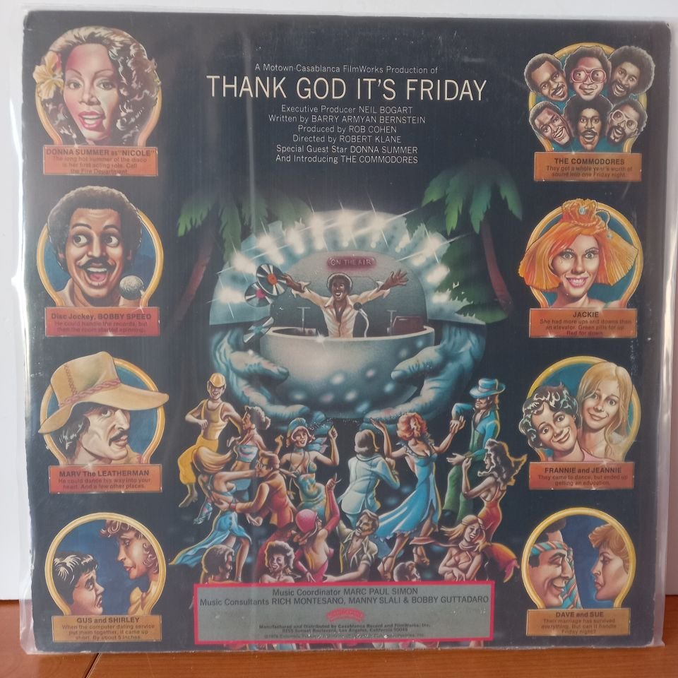 THANK GOD IT'S FRIDAY SOUNDTRACK / DIANA ROSS, DONNA SUMMER, THE COMMODORES, SANTA ESMERALDA (1978) - 2LP 2.EL PLAK
