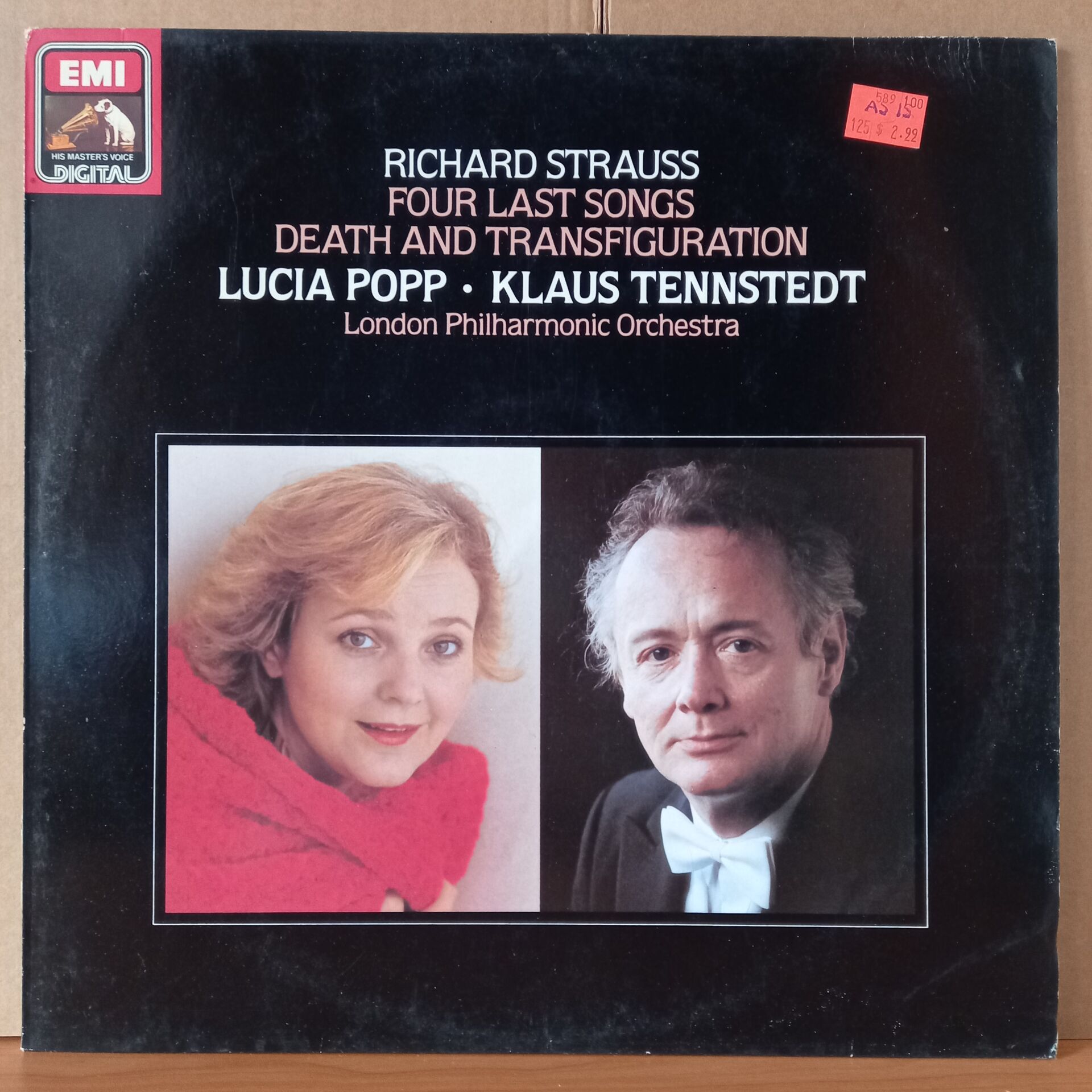 RICHARD STRAUSS: FOUR LAST SONGS / DEATH AND TRANSFIGURATION / LUCIA POPP • KLAUS TENNSTEDT, LONDON PHILHARMONIC ORCHESTRA (1982) - LP 2.EL PLAK