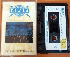 TESLA - FIVE MAN ACOUSTICAL JAM (1991) MMY CASSETTE MADE IN TURKEY ''USED'' PAPER LABEL