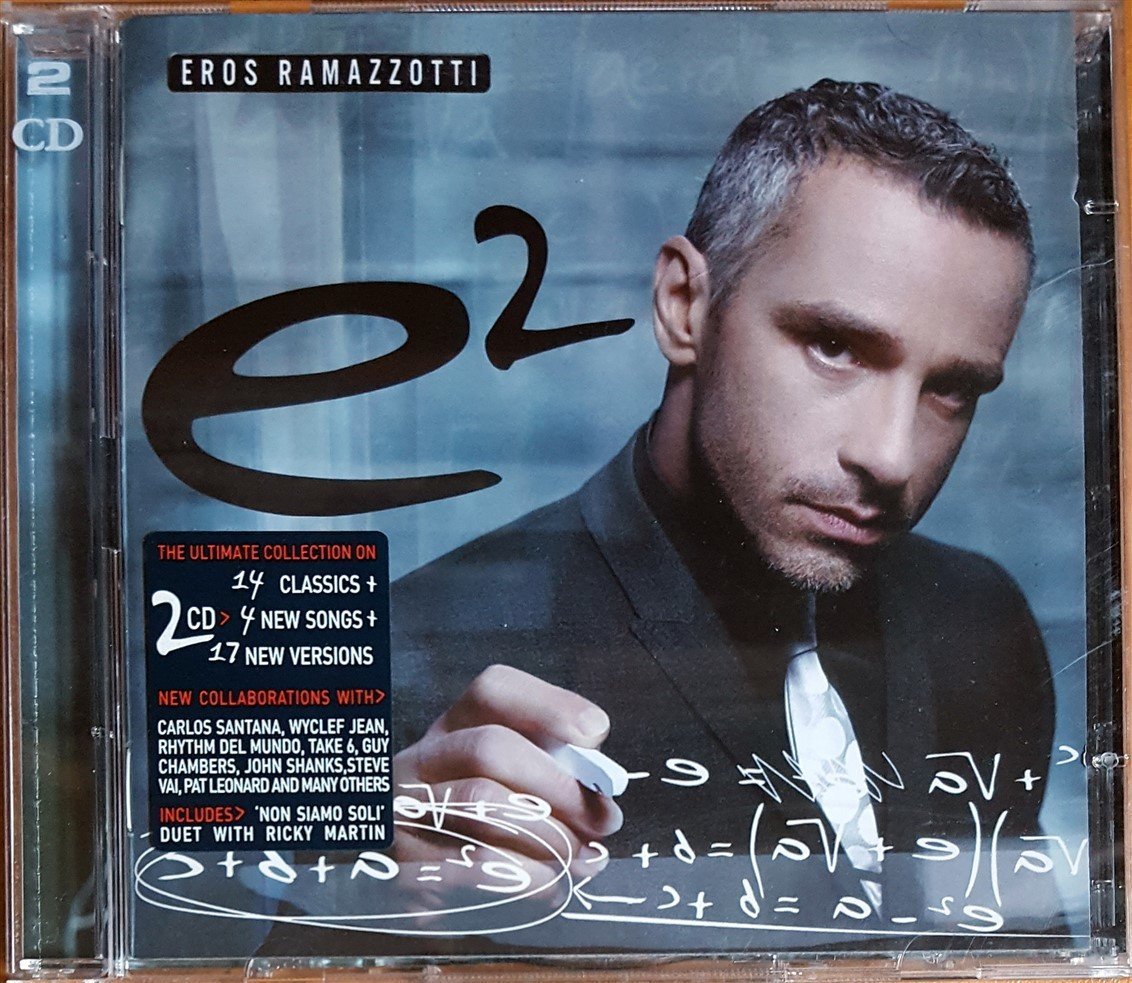 EROS RAMAZZOTTI - E2 / COLLABORATIONS WITH SANTANA, WYCLEF JEAN, STEVE VAI, GUY CHAMBERS, RICKY MARTIN (2007) 2CD 2.EL