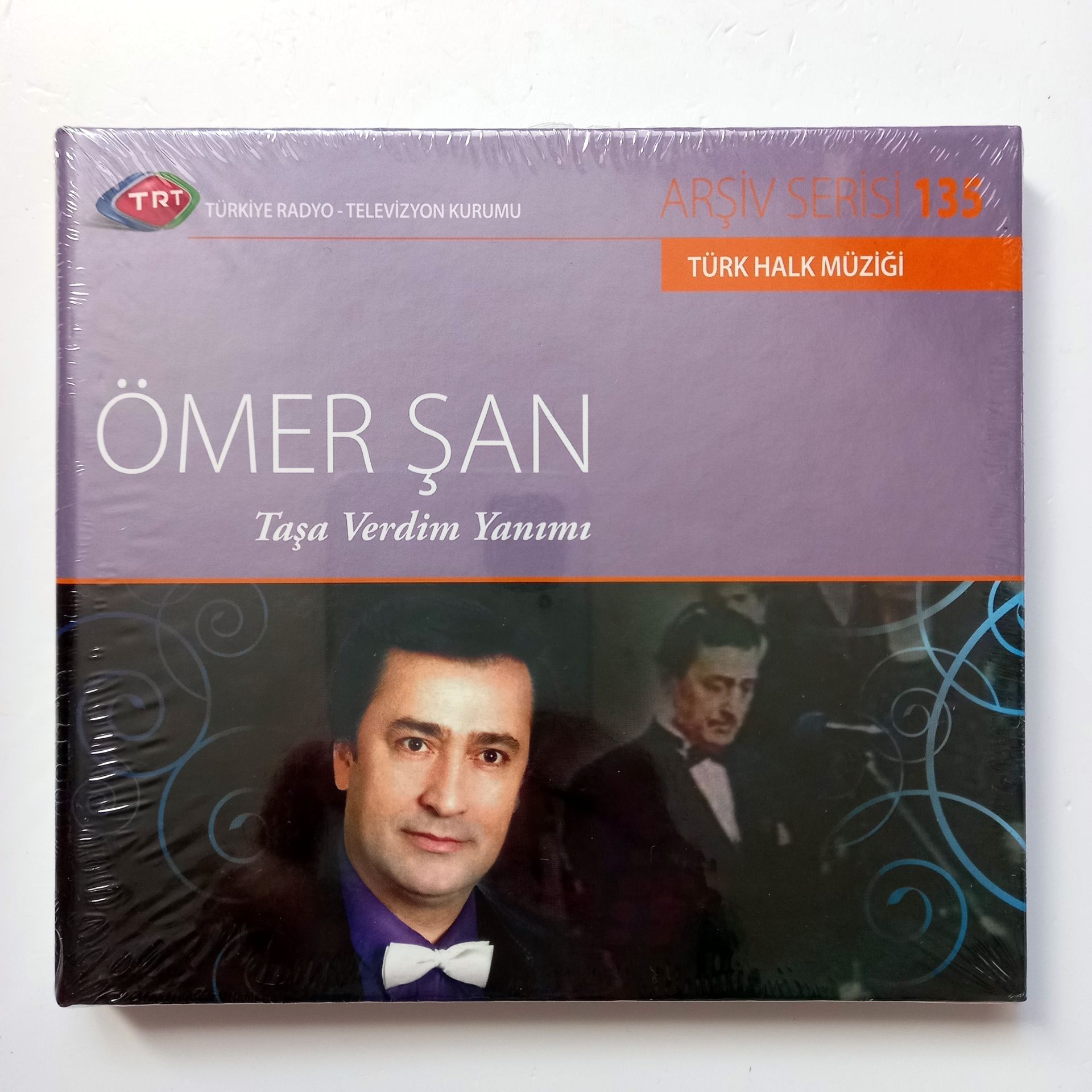 ÖMER ŞAN - TAŞA VERDİM YANIMI / TÜRK HALK MÜZİĞİ / TRT ARŞİV SERİSİ 135 - CD SIFIR