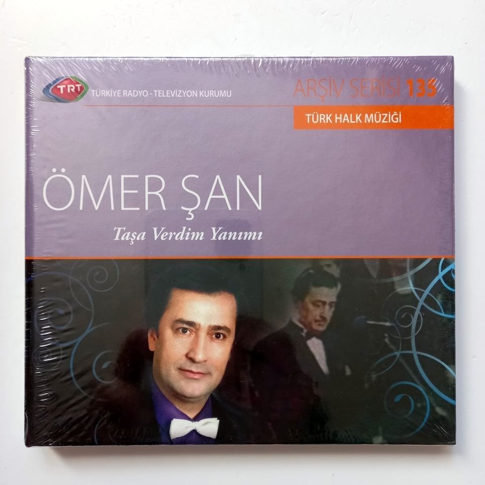 ÖMER ŞAN - TAŞA VERDİM YANIMI / TÜRK HALK MÜZİĞİ / TRT ARŞİV SERİSİ 135 - CD SIFIR