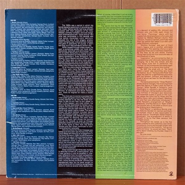 EARL 'FATHA' HINES AND HIS ORCHESTRA – HARLEM LAMENT (1989) - LP 2.EL PLAK