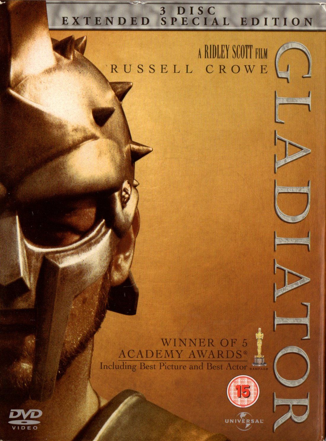 GLADIATOR - RUSSEL CROWE - RIDLEY SCOTT - 3 DVD EXTENDED SPECIAL EDITION DIGIPAK 2.EL