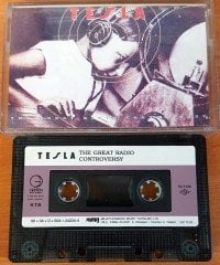 TESLA - THE GREAT RADIO CONTROVERSY (1991) MMY CASSETTE MADE IN TURKEY ''USED'' PAPER LABEL