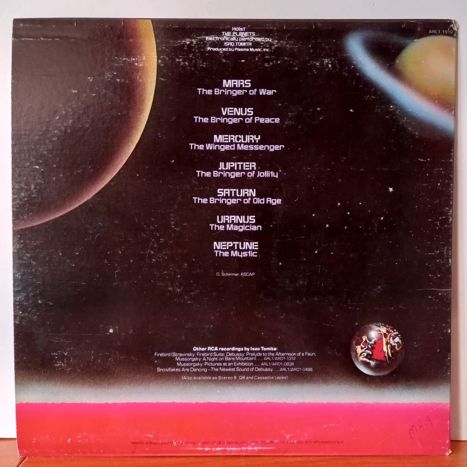 TOMITA – THE PLANETS (1976) - LP 2.EL PLAK