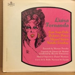LUISA FERNANDA - 3 ACTS ZARZUELA / FEDERICO MORENA TORROBA - LP 2.EL PLAK