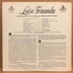 LUISA FERNANDA - 3 ACTS ZARZUELA / FEDERICO MORENA TORROBA - LP 2.EL PLAK