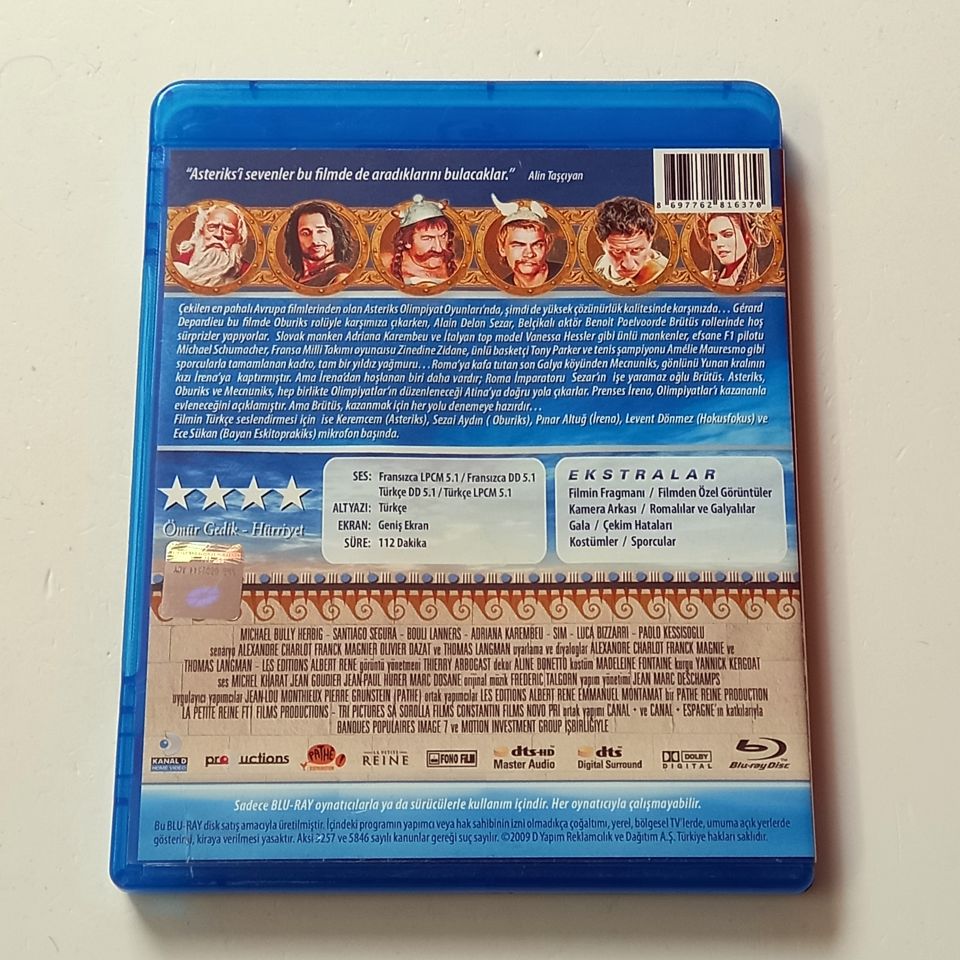 ASTERİKS OLİMPİYAT OYUNLARINDA - GERARD DEPARDIEU, CLOVIS CORNILLAC - BLU-RAY 2.EL