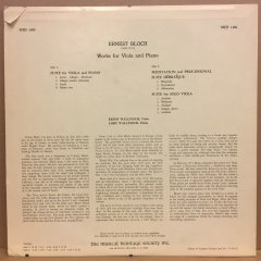 ERNEST BLOCH SUITE FOR VIOLA & PIANO, MEDITATION & PROCESSIONAL 2.EL PLAK
