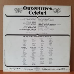 OUVERTURES CELEBRI / PIERO CARLI, SERGIO BALLONI - LP 2.EL PLAK