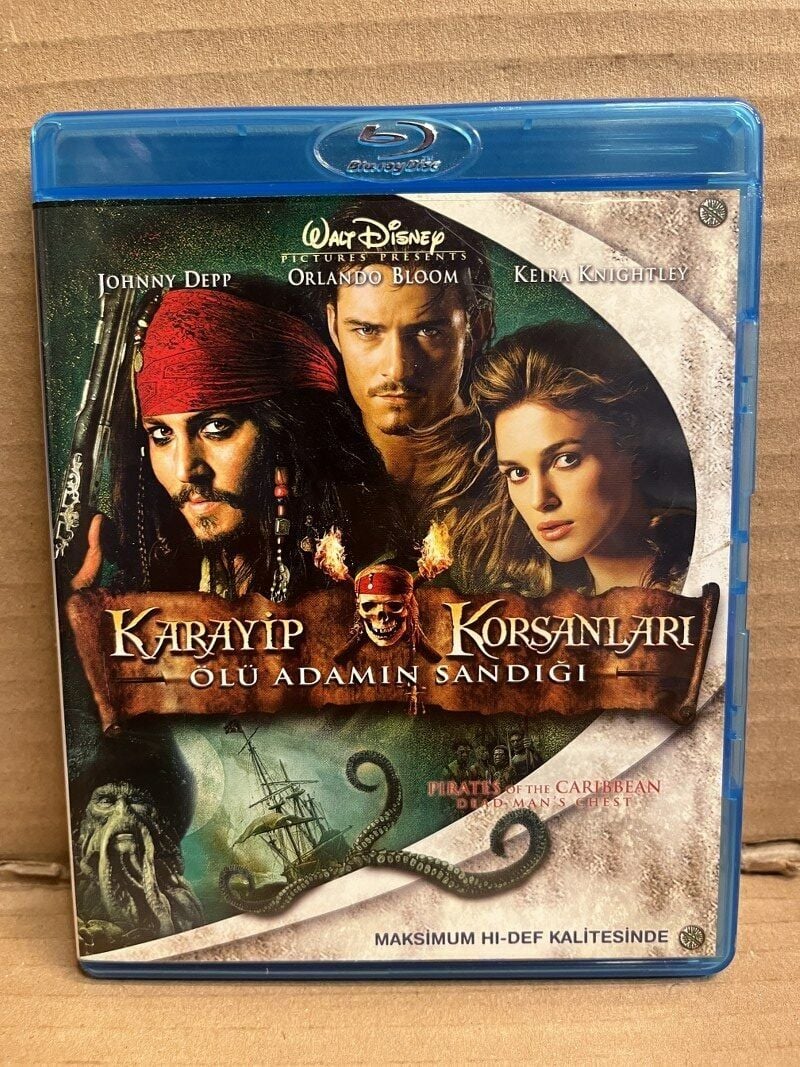 PIRATES OF THE CARIBBEAN 2 DEAD MAN'S CHEST - KARAYİP KORSANLARI 2 ÖLÜ ADAMIN SANDIĞI - JOHNNY DEPP - BLU-RAY 2.EL