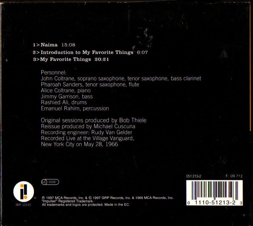 JOHN COLTRANE – LIVE AT THE VILLAGE VANGUARD AGAIN! (1966) - CD DIGIPAK 2.EL