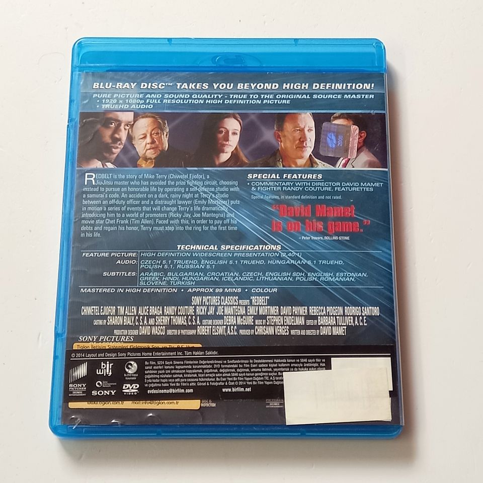 REDBELT - CHIWETEL EJIOFOR, TIM ALLENALICE BRAGA, YÖN.: DAVID MAMET - BLU-RAY 2.EL